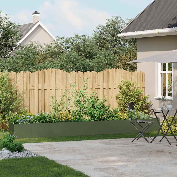 Jardinieră verde măsline 360x40x40 cm oțel laminat la rece WALTI