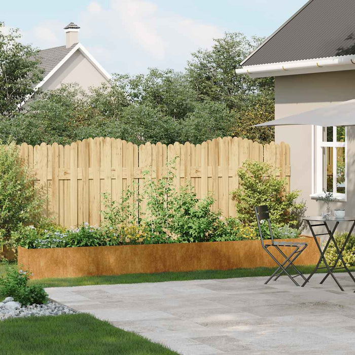 Jardinieră Rusty 360x40x40 cm Oțel rezistent la intemperii - WALTI WALTI