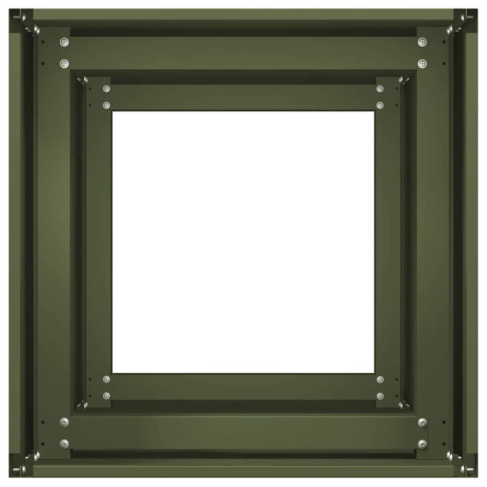Jardinieră verde măsline 40x40x80 cm oțel laminat la rece - WALTI WALTI