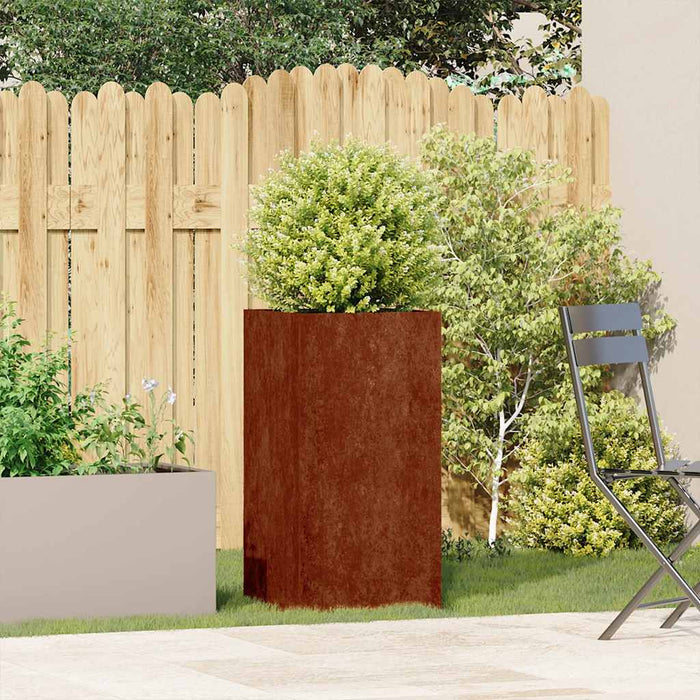 Jardinieră Rusty 40x40x80 cm Oțel pentru intemperii - WALTI WALTI
