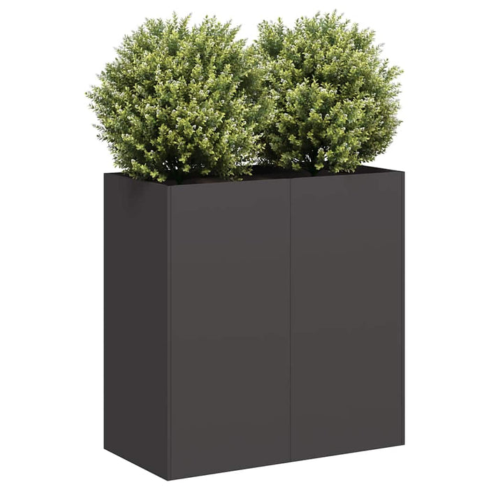 Jardinier negru 80x40x80 cm Oțel laminat la rece - WALTI WALTI
