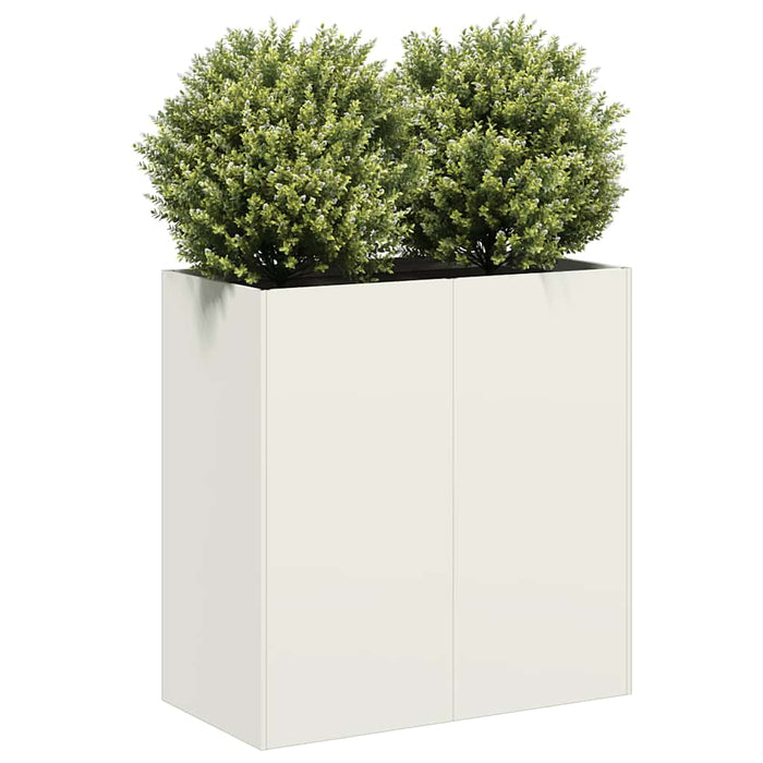 Jardinieră alb 80x40x80 cm Oțel laminat la rece - WALTI WALTI