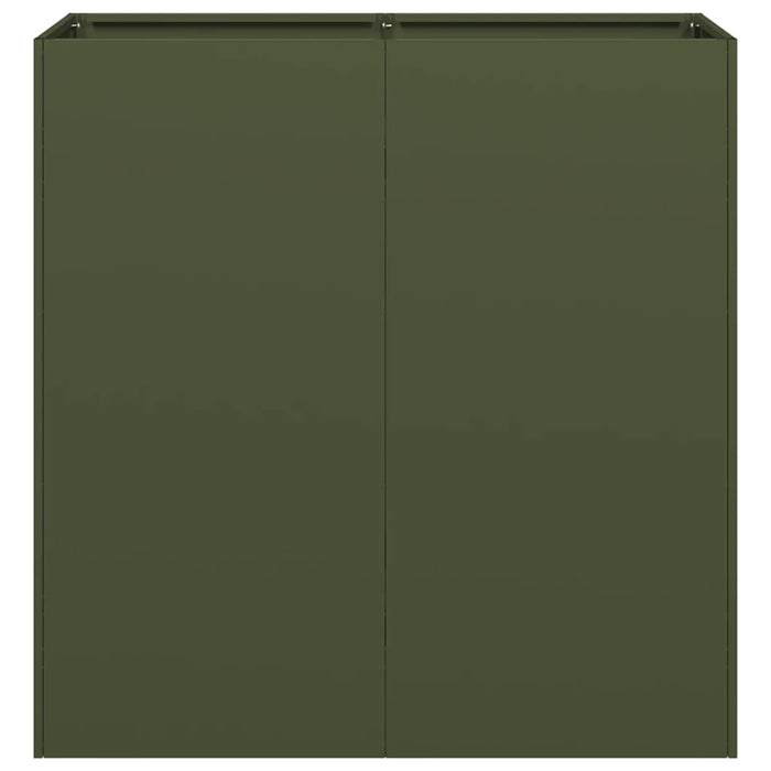 Jardinieră verde măsline 80x40x80 cm oțel laminat la rece - WALTI WALTI