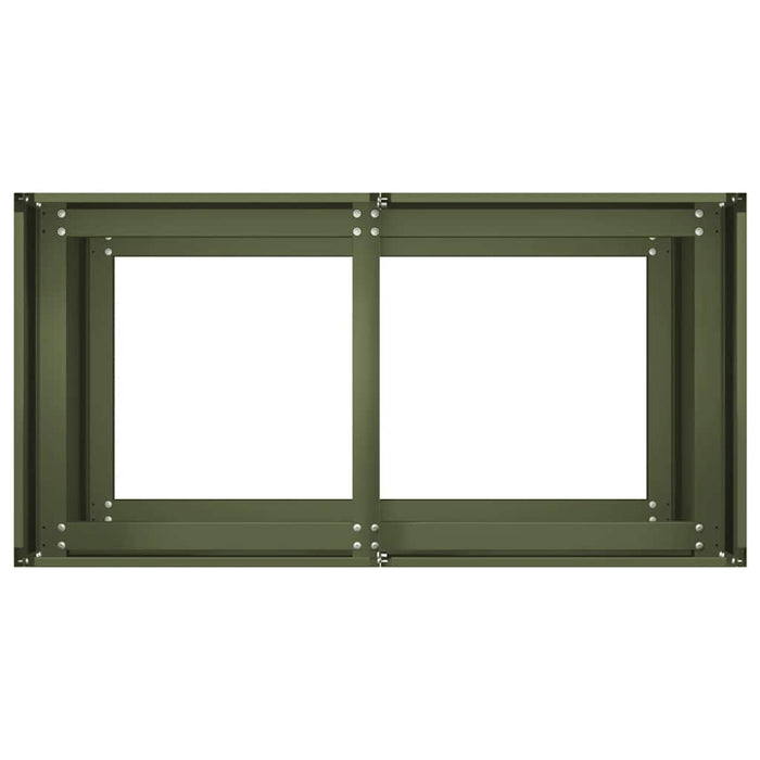 Jardinieră verde măsline 80x40x80 cm oțel laminat la rece - WALTI WALTI