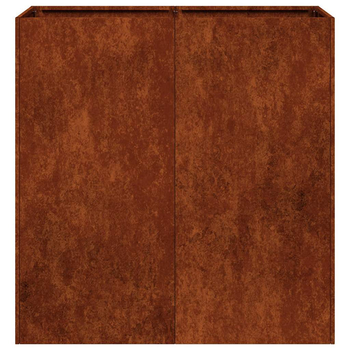 Jardinieră Rusty 80x40x80 cm Oțel pentru intemperii - WALTI WALTI