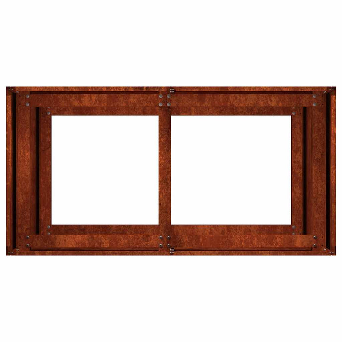 Jardinieră Rusty 80x40x80 cm Oțel pentru intemperii - WALTI WALTI
