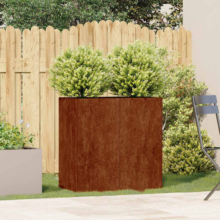 Jardinieră Rusty 80x40x80 cm Oțel pentru intemperii - WALTI WALTI