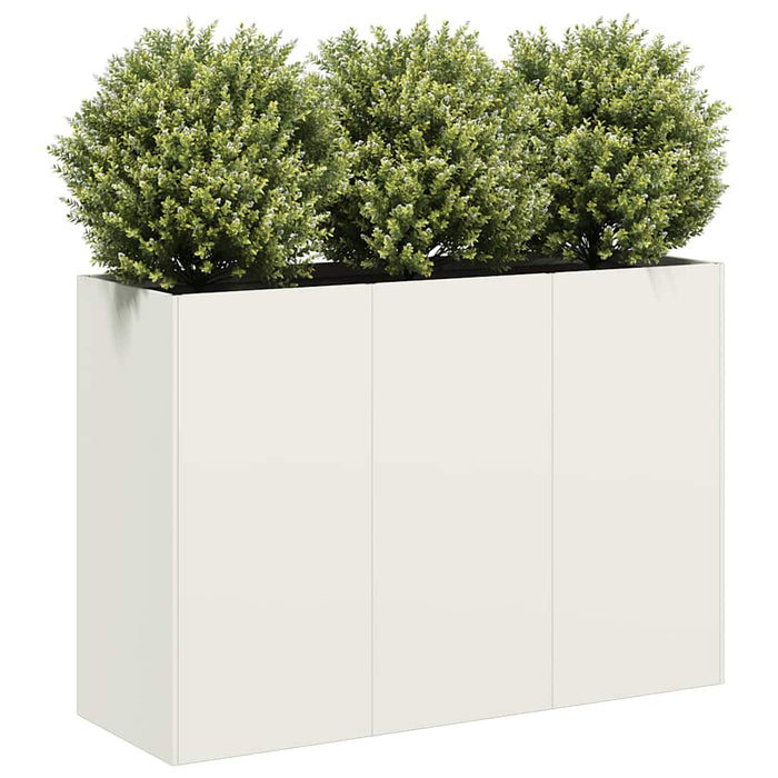 Jardinier alb 120x40x80 cm Oțel laminat la rece - WALTI WALTI