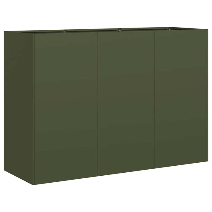 Jardinieră verde măsline 120x40x80 cm oțel laminat la rece - WALTI WALTI