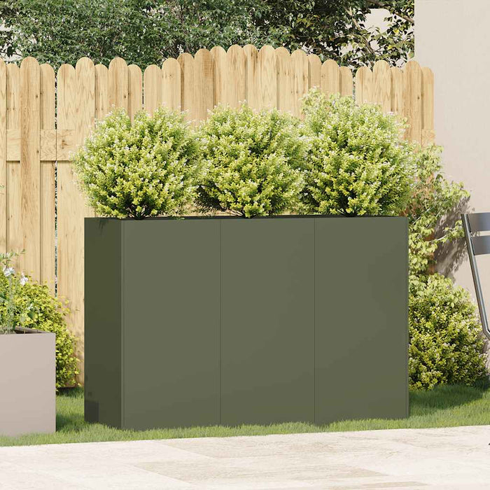 Jardinieră verde măsline 120x40x80 cm oțel laminat la rece - WALTI WALTI