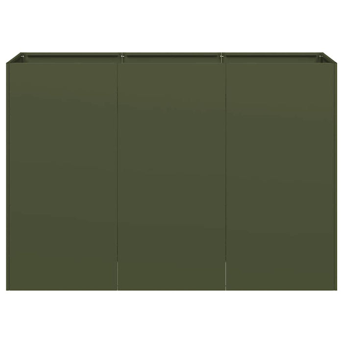 Jardinieră verde măsline 120x40x80 cm oțel laminat la rece - WALTI WALTI