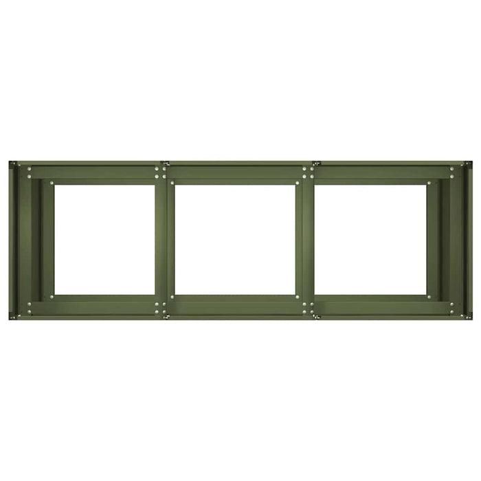 Jardinieră verde măsline 120x40x80 cm oțel laminat la rece - WALTI WALTI