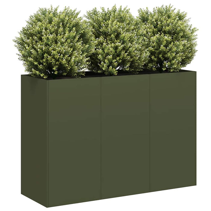 Jardinieră verde măsline 120x40x80 cm oțel laminat la rece - WALTI WALTI
