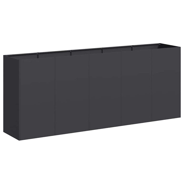 Jardinier negru 200x40x80 cm Oțel laminat la rece - WALTI WALTI