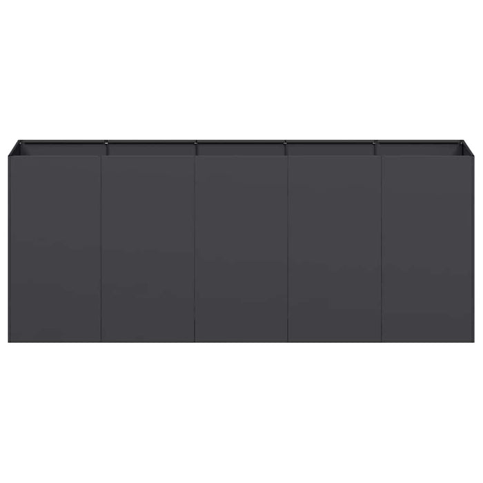 Jardinier negru 200x40x80 cm Oțel laminat la rece - WALTI WALTI