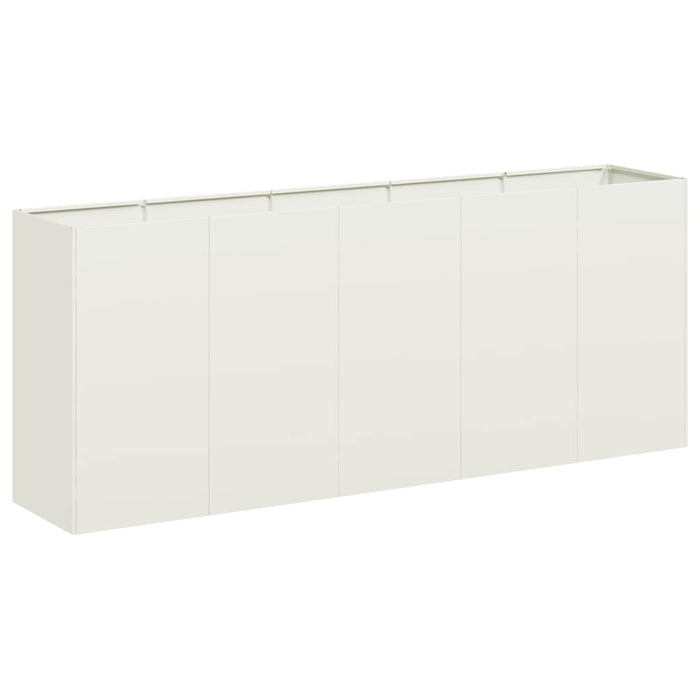Jardinier alb 200x40x80 cm Oțel laminat la rece - WALTI WALTI