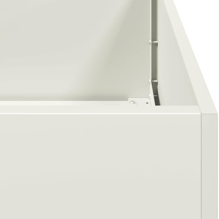 Jardinier alb 200x40x80 cm Oțel laminat la rece - WALTI WALTI