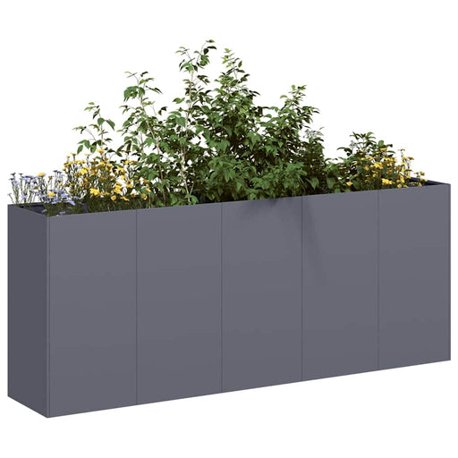 Jardinieră Antracit 200x40x80 cm Oțel laminat la rece - WALTI WALTI
