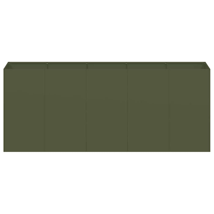 Jardinieră verde măsline 200x40x80 cm oțel laminat la rece - WALTI WALTI