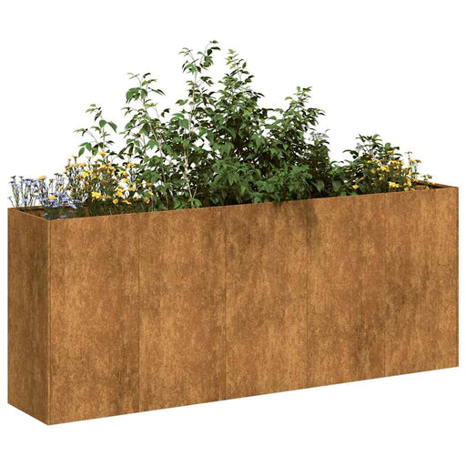 Jardinieră Rusty 200x40x80 cm Oțel pentru intemperii - WALTI WALTI