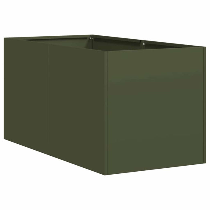 Jardinieră verde măsline 40x80x40 cm oțel laminat la rece - WALTI WALTI