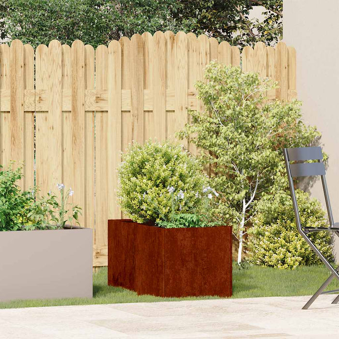 Jardinieră Rusty 40x80x40 cm Oțel pentru intemperii - WALTI WALTI