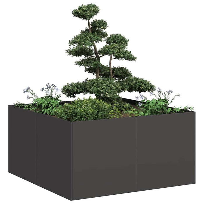 Jardinier negru 80x80x40 cm Oțel laminat la rece - WALTI WALTI