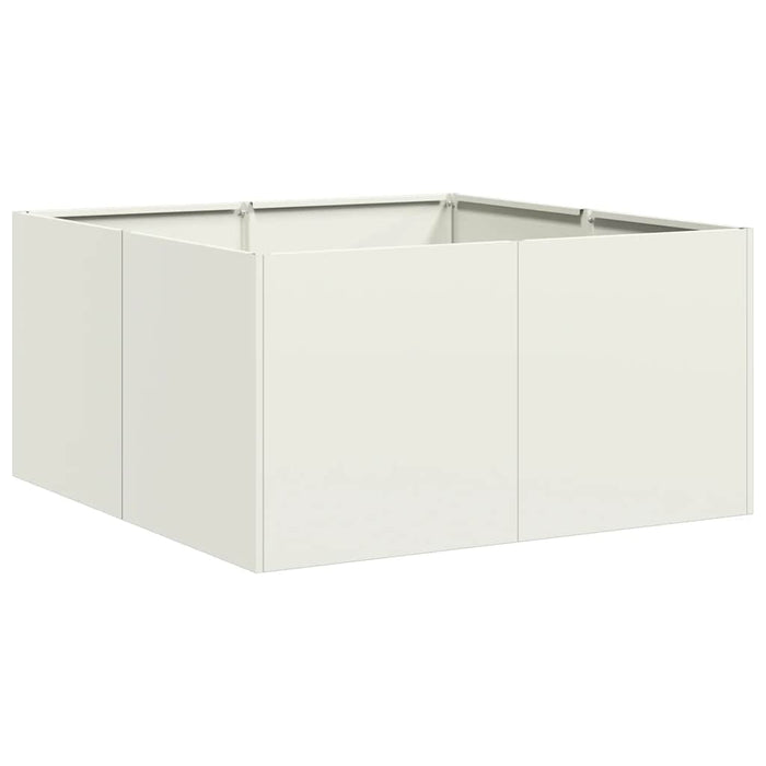 Jardinieră alb 80x80x40 cm Oțel laminat la rece - WALTI WALTI