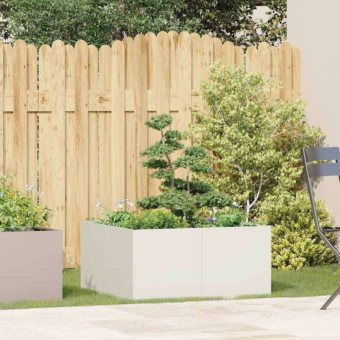 Jardinieră alb 80x80x40 cm Oțel laminat la rece - WALTI WALTI