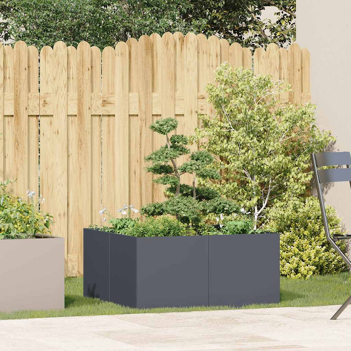 Jardinieră Antracit 80x80x40 cm Oțel laminat la rece - WALTI WALTI