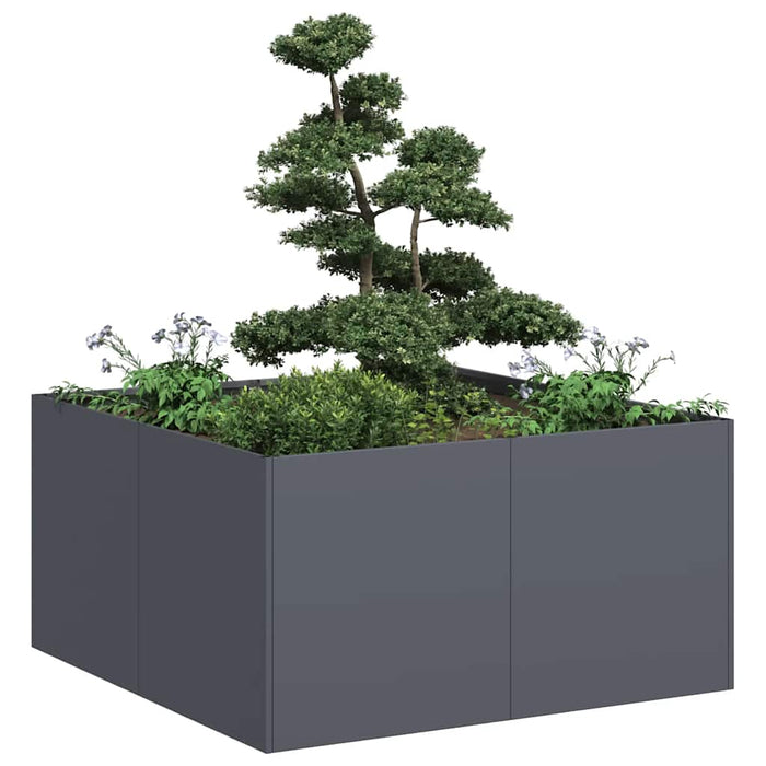 Jardinieră Antracit 80x80x40 cm Oțel laminat la rece - WALTI WALTI