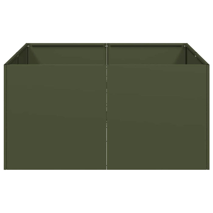 Jardinieră verde măsline 80x80x40 cm oțel laminat la rece - WALTI WALTI