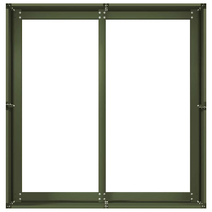 Jardinieră verde măsline 80x80x40 cm oțel laminat la rece - WALTI WALTI