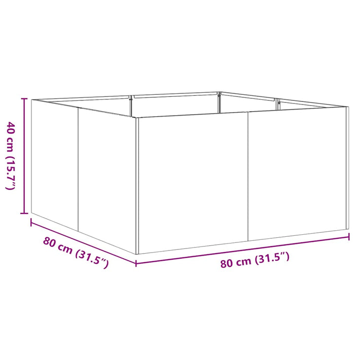 Jardinieră 80x80x40 cm oțel galvanizat - WALTI WALTI