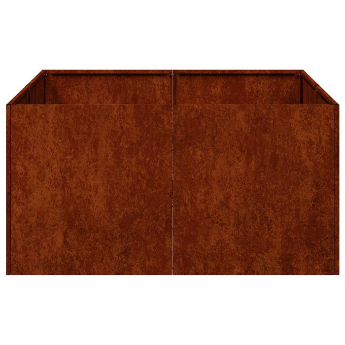 Jardinieră Rusty 80x80x40 cm Oțel pentru intemperii - WALTI WALTI