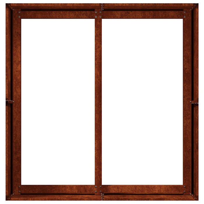 Jardinieră Rusty 80x80x40 cm Oțel pentru intemperii - WALTI WALTI