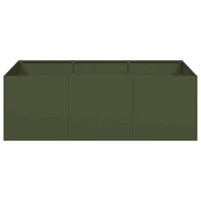 Jardinieră verde măsline 120x80x40 cm oțel - WALTI WALTI