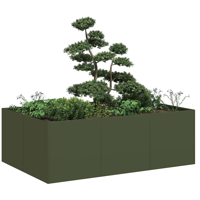 Jardinieră verde măsline 120x80x40 cm oțel - WALTI WALTI