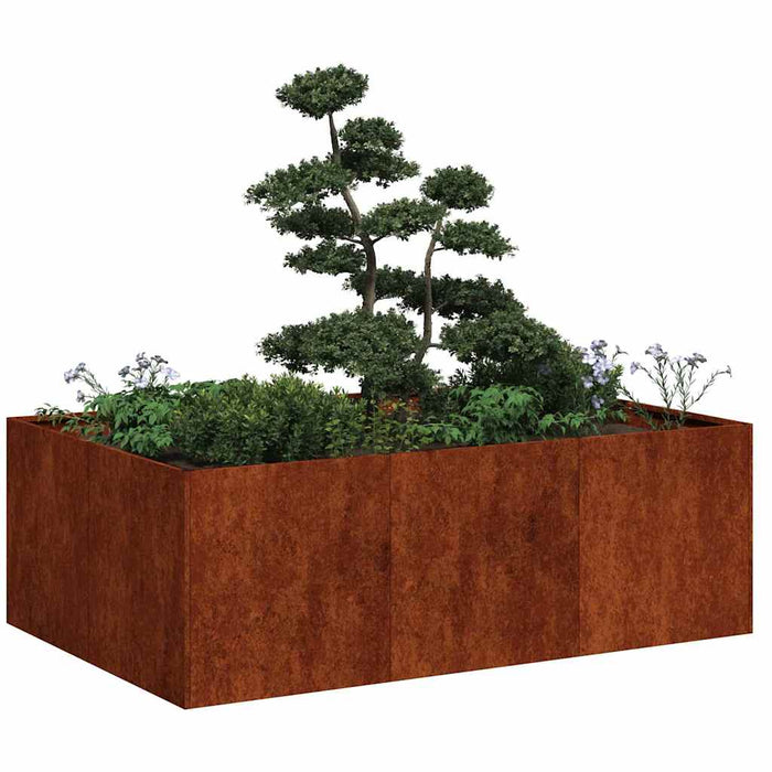 Jardinieră Rusty 120x80x40 cm Oțel pentru intemperii - WALTI WALTI