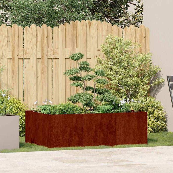 Jardinieră Rusty 120x80x40 cm Oțel pentru intemperii - WALTI WALTI