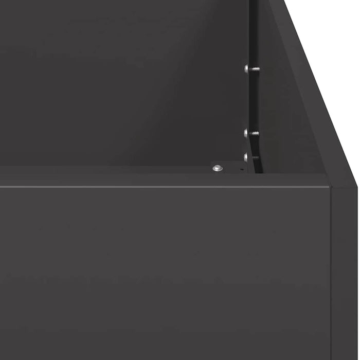 Jardinieră, negru, 200x80x40 cm, oțel - WALTI WALTI