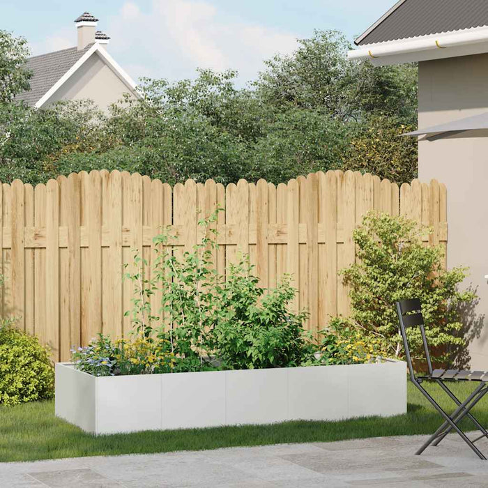 Jardinieră alb 200x80x40 cm oțel - WALTI WALTI