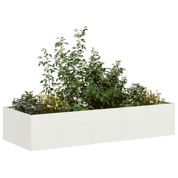 Jardinieră alb 200x80x40 cm oțel - WALTI WALTI