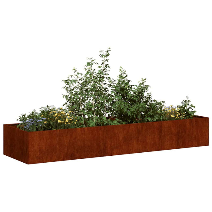 Jardinieră Rusty 280x80x40 cm Oțel pentru intemperii WALTI