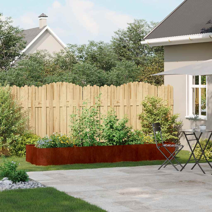 Jardinieră Rusty 280x80x40 cm Oțel pentru intemperii WALTI