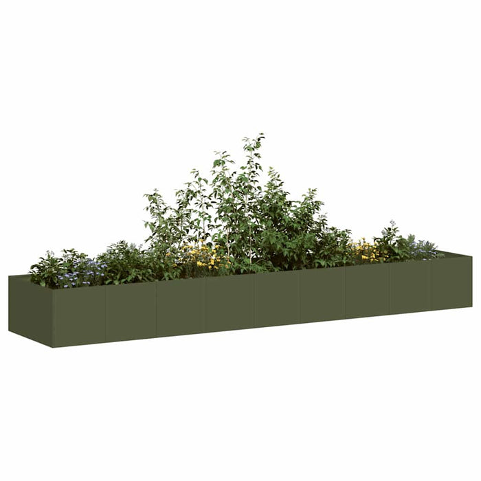 Jardinieră verde măsline 360x80x40 cm oțel - WALTI WALTI