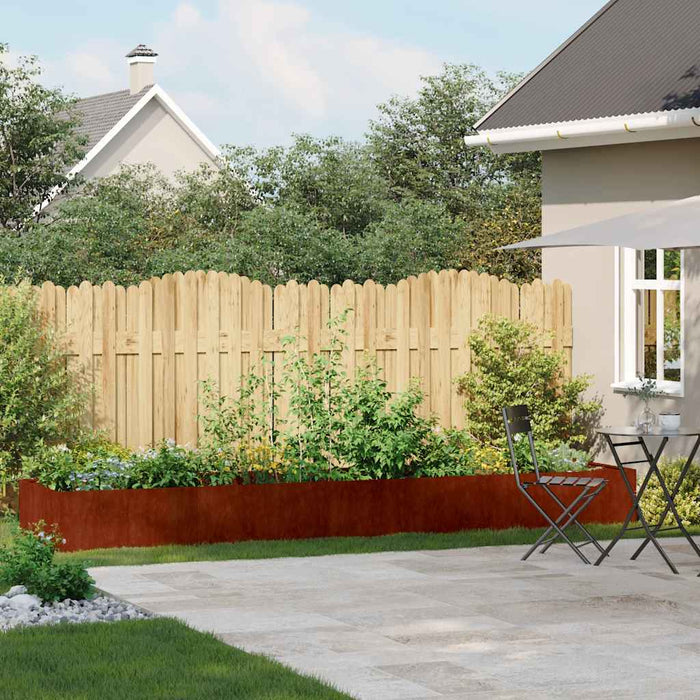Jardinieră Rusty 360x80x40 cm Oțel rezistent la intemperii - WALTI WALTI
