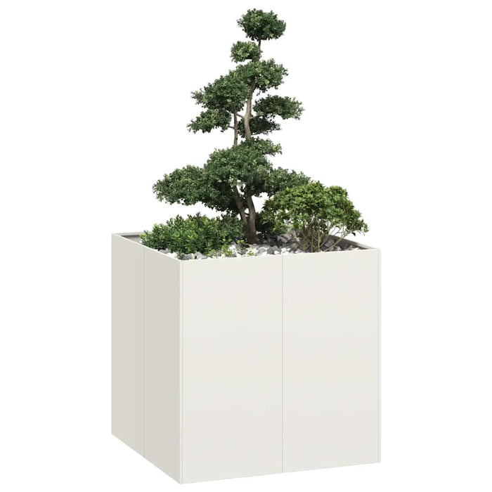 Jardinieră alb 80x80x80 cm oțel - WALTI WALTI