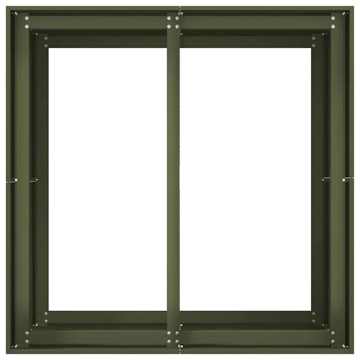 Jardinieră verde măsline 80x80x80 cm oțel - WALTI WALTI