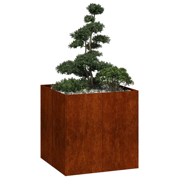 Jardinieră Rusty 80x80x80 cm Oțel pentru intemperii - WALTI WALTI